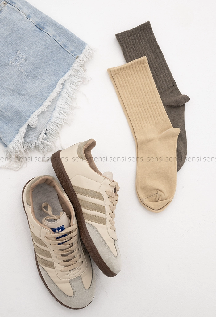 جوراب ساده رنگی ساق دار کد1004928